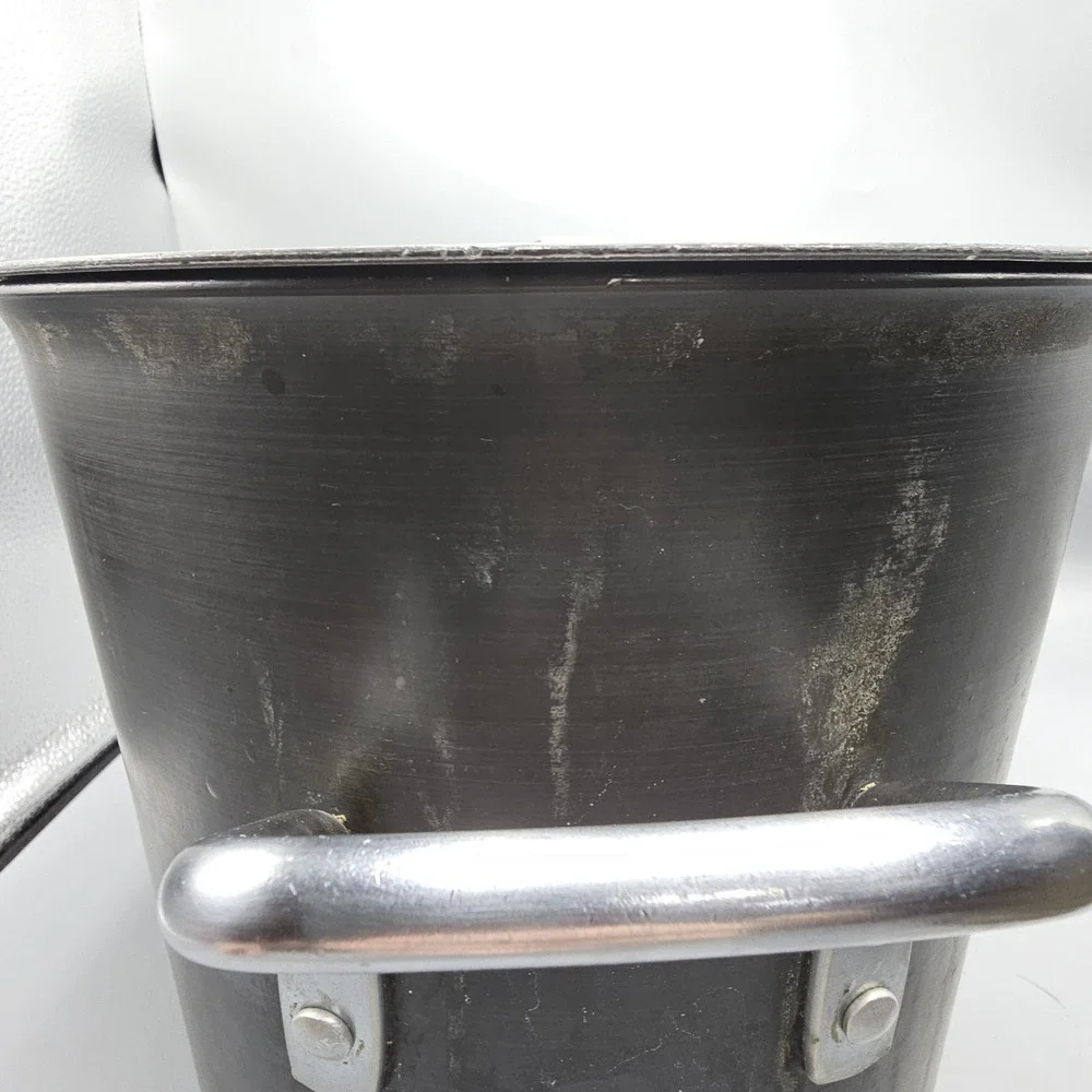 Vintage Commercial Aluminum 16 Qt Stock Pot, Steamer Insert,‎ Lid Toledo, Ohio